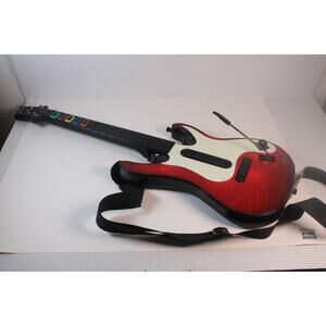 RedOctane Xbox 360 Guitar Hero 5 Wireless Cherry Controller W/ strap + bat cover